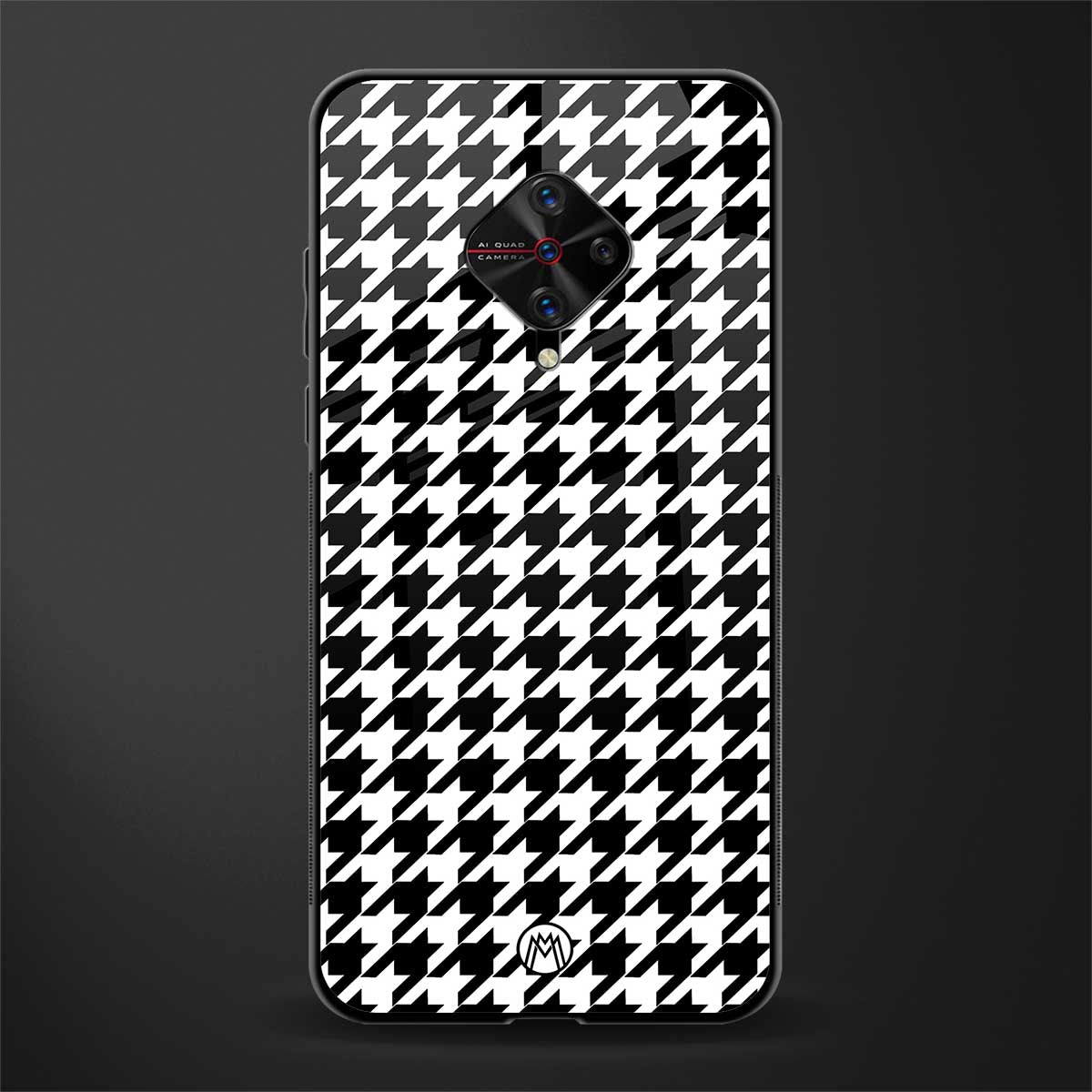 houndstooth classic glass case for vivo s1 pro image