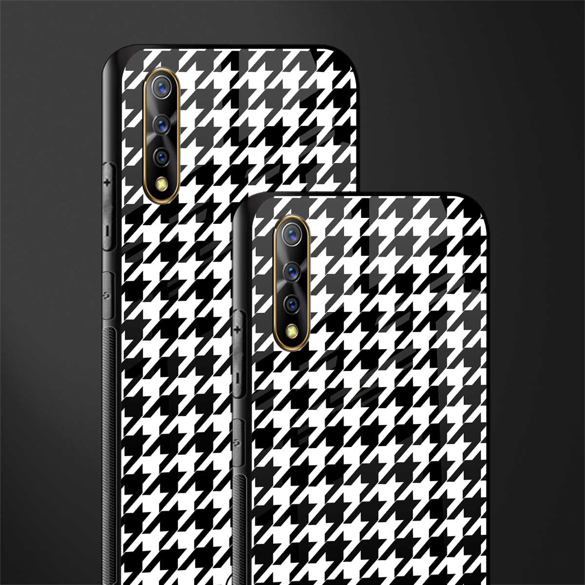 houndstooth classic glass case for vivo s1 image-2