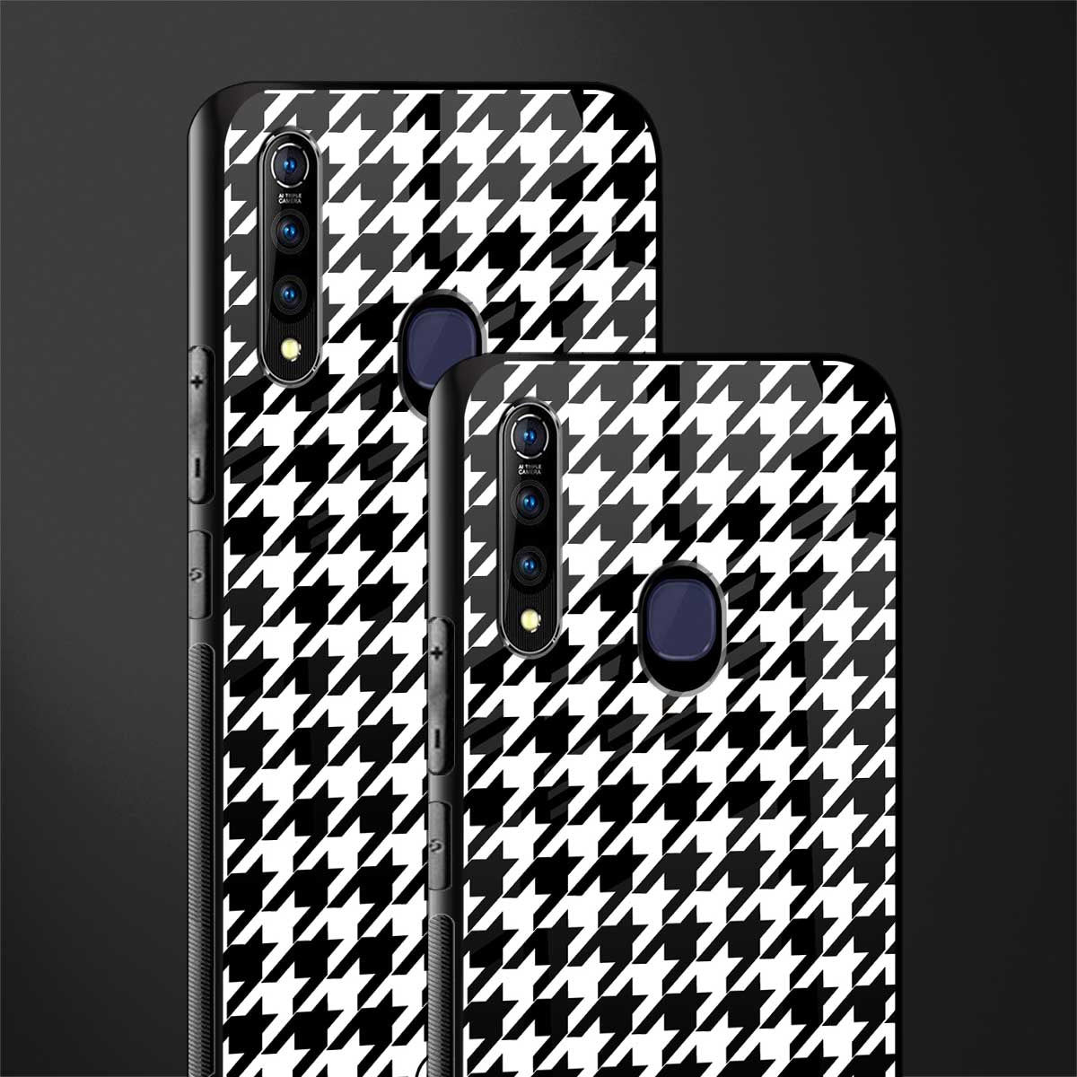 houndstooth classic glass case for vivo z1 pro image-2