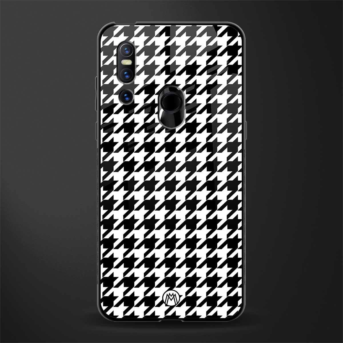 houndstooth classic glass case for vivo v15 image