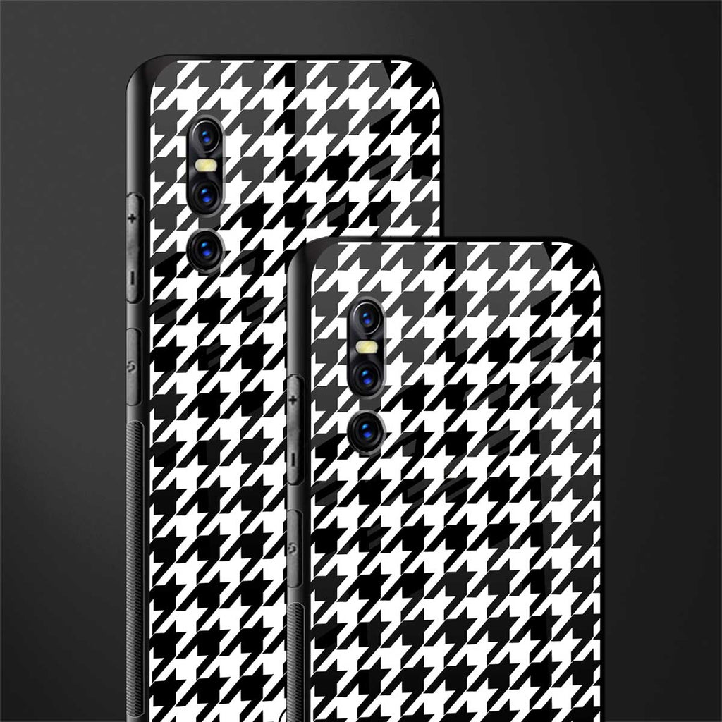 houndstooth classic glass case for vivo v15 pro image-2
