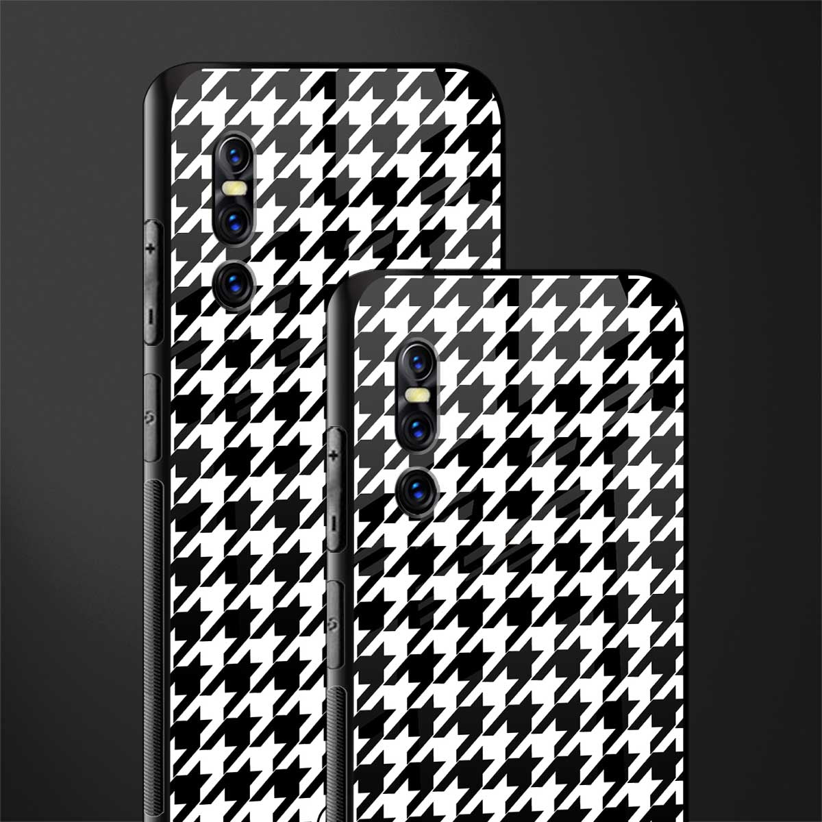houndstooth classic glass case for vivo v15 pro image-2