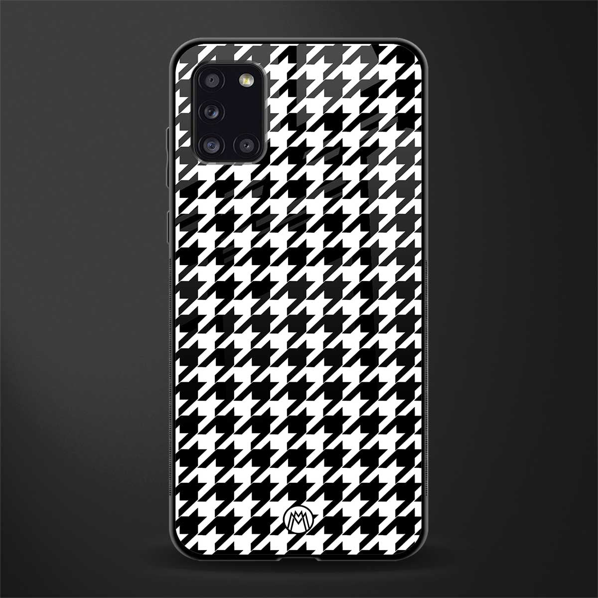 houndstooth classic glass case for samsung galaxy a31 image