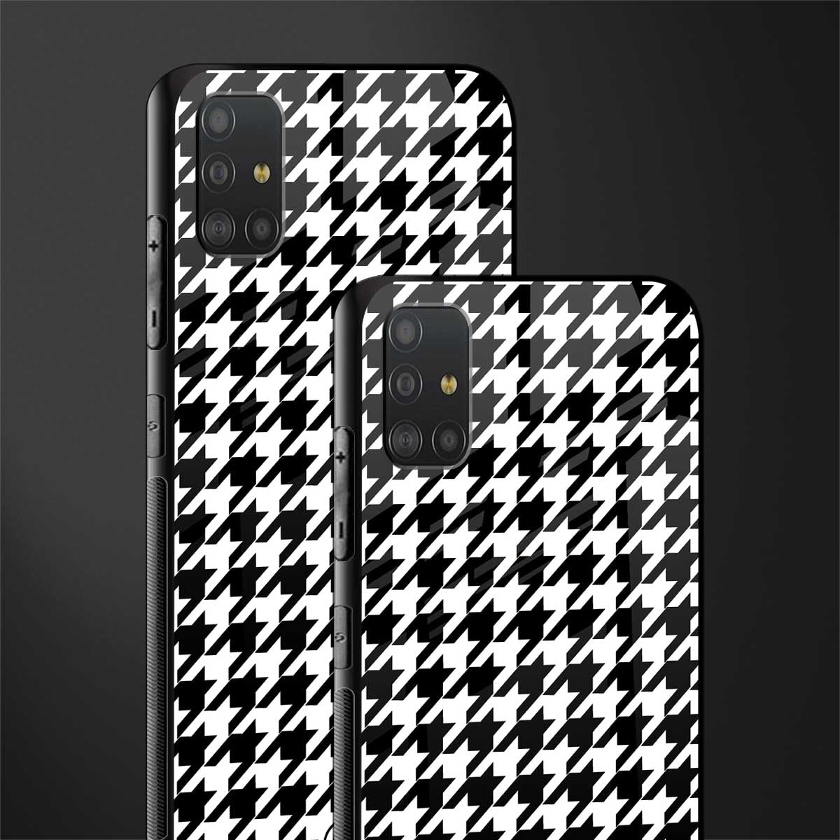 houndstooth classic glass case for samsung galaxy a51 image-2