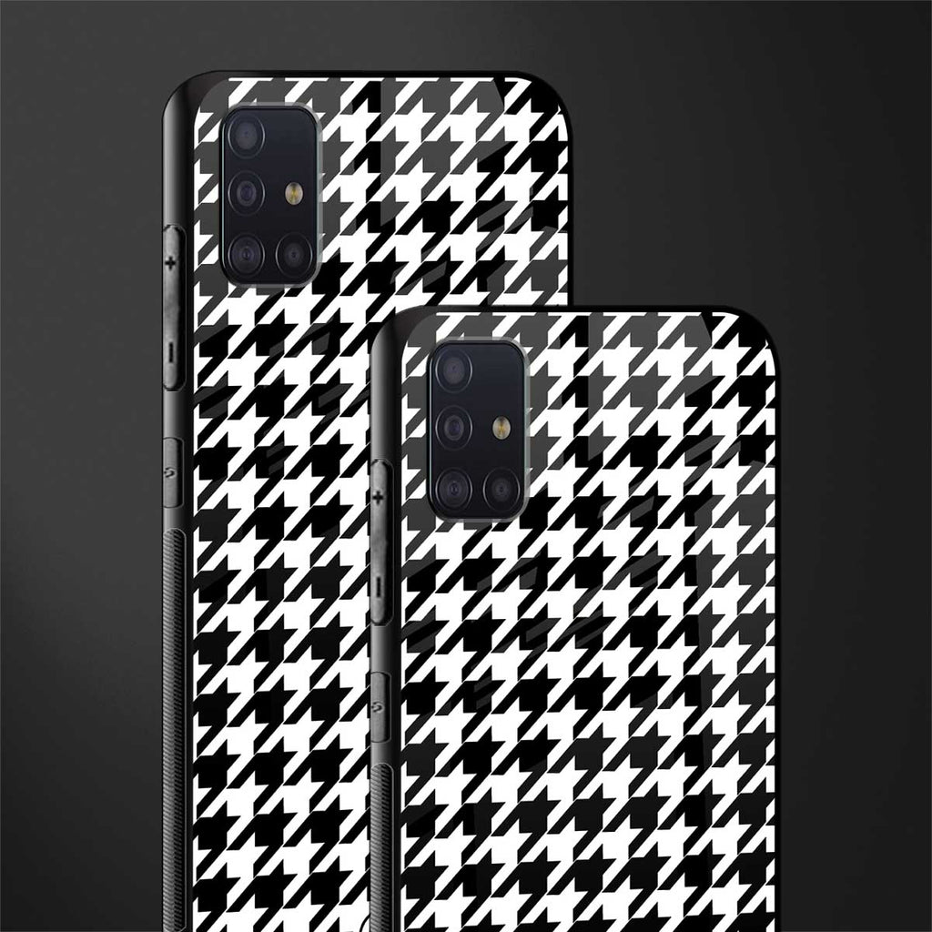 houndstooth classic glass case for samsung galaxy a71 image-2
