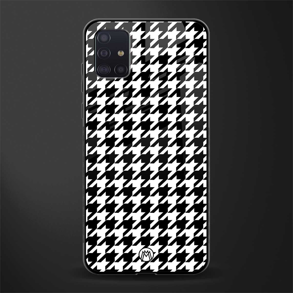 houndstooth classic glass case for samsung galaxy a71 image