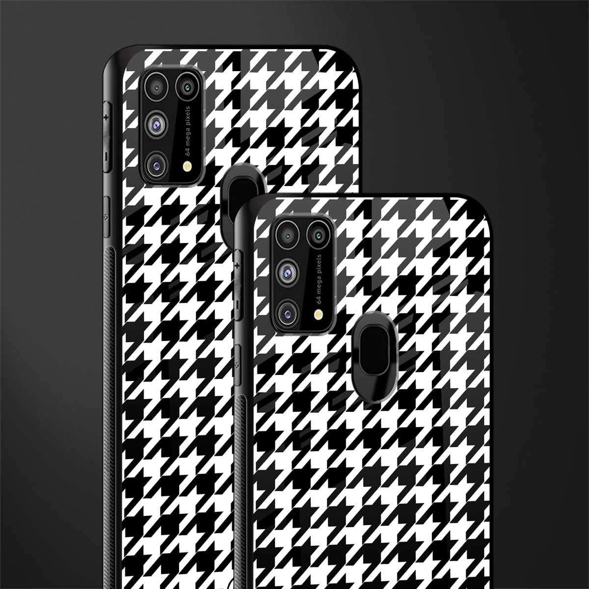 houndstooth classic glass case for samsung galaxy m31 image-2