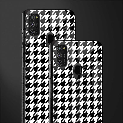 houndstooth classic glass case for samsung galaxy m21 image-2