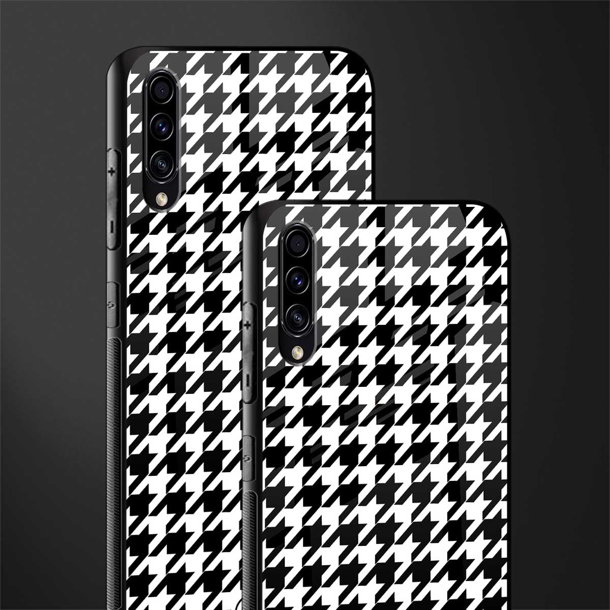 houndstooth classic glass case for samsung galaxy a50 image-2