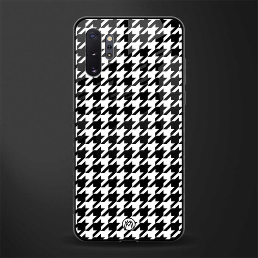 houndstooth classic glass case for samsung galaxy note 10 plus image