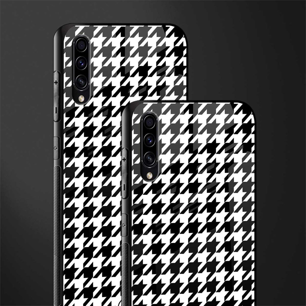 houndstooth classic glass case for samsung galaxy a70 image-2