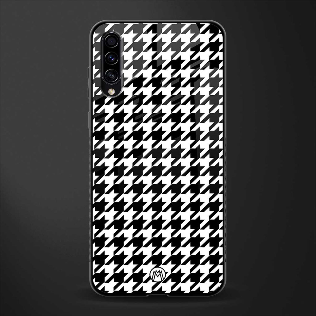houndstooth classic glass case for samsung galaxy a70s image