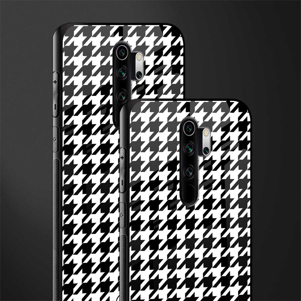 houndstooth classic glass case for redmi note 8 pro image-2