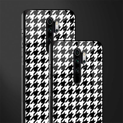 houndstooth classic glass case for redmi note 8 pro image-2