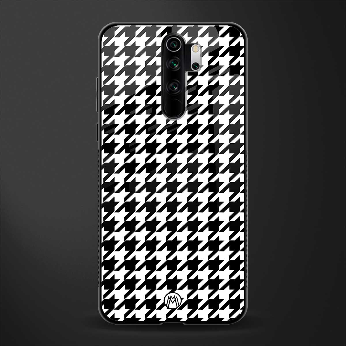 houndstooth classic glass case for redmi note 8 pro image