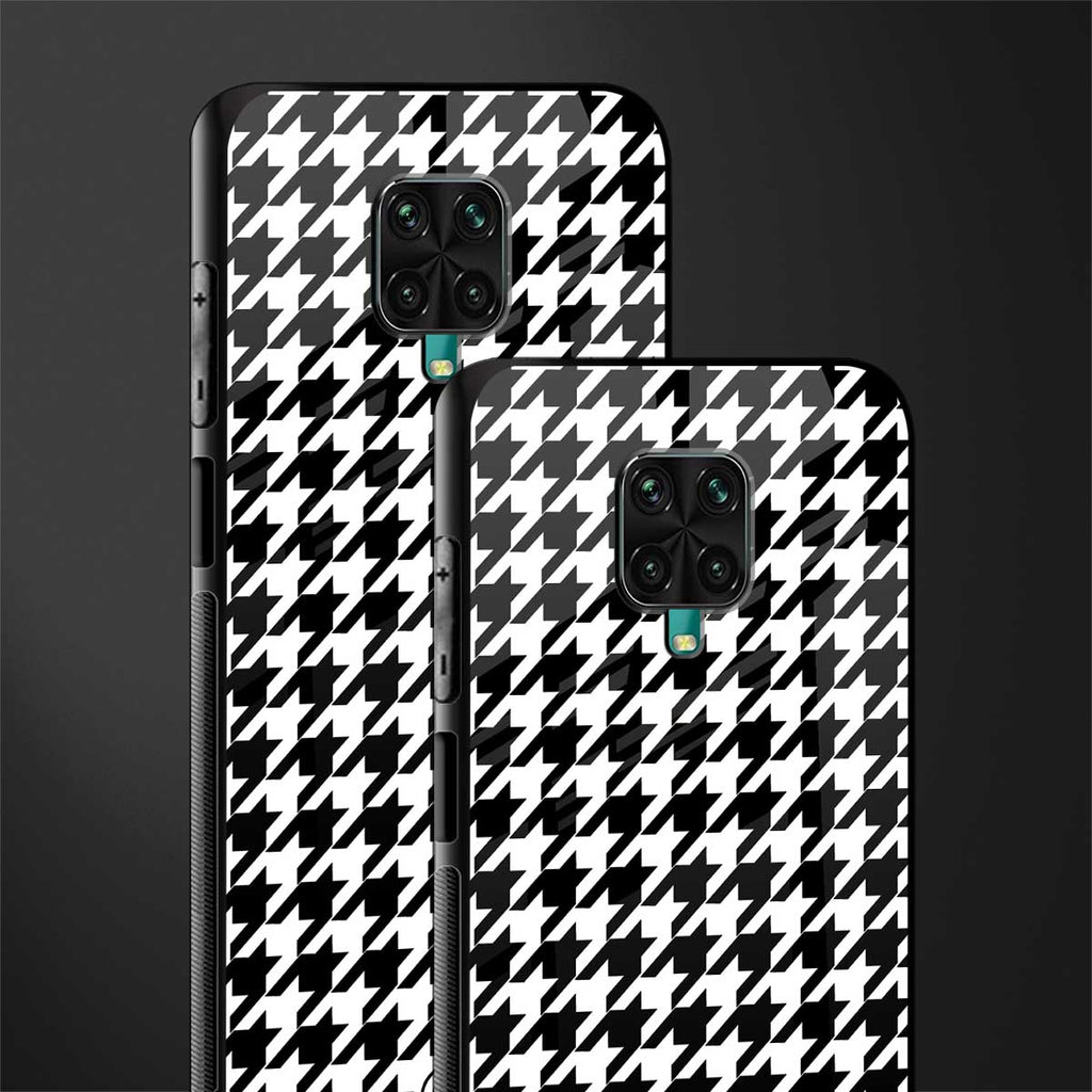 houndstooth classic glass case for redmi note 9 pro image-2