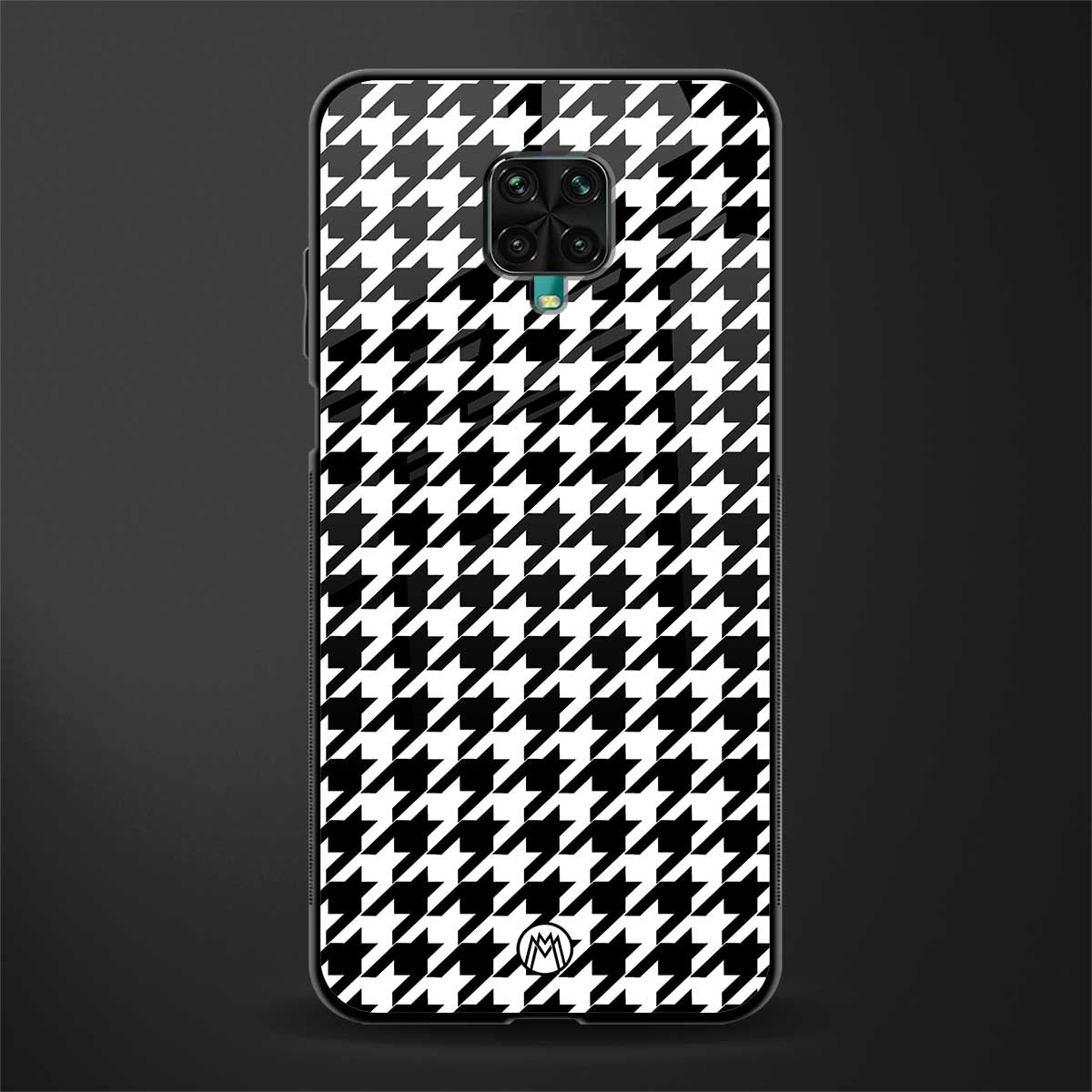houndstooth classic glass case for redmi note 9 pro image