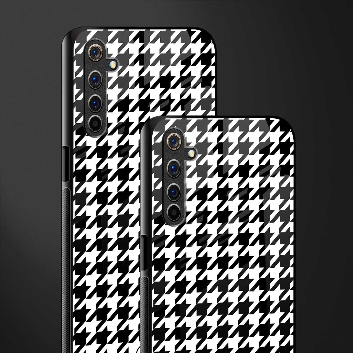houndstooth classic glass case for realme 6i image-2