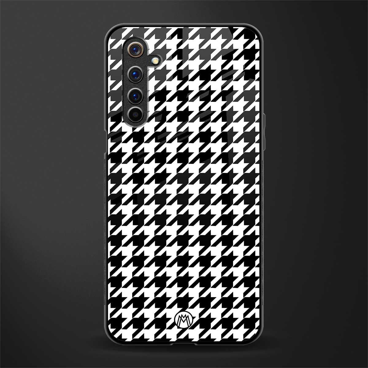 houndstooth classic glass case for realme 6 image
