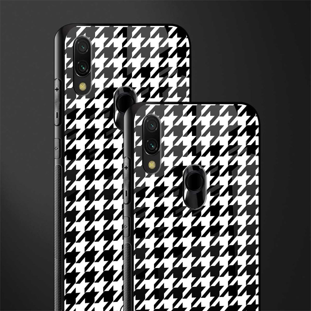 houndstooth classic glass case for redmi note 7 image-2