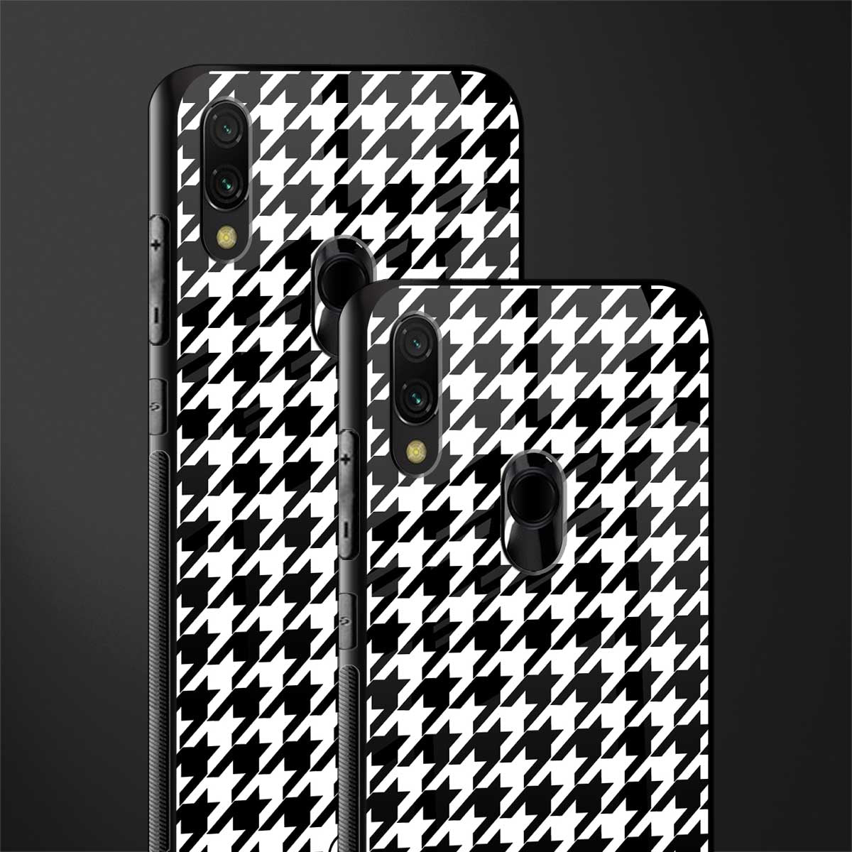 houndstooth classic glass case for redmi note 7s image-2