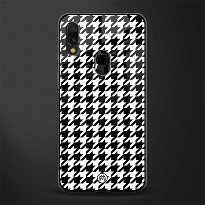 houndstooth classic glass case for redmi 7redmi y3 image