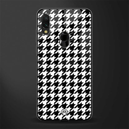 houndstooth classic glass case for redmi y3 image