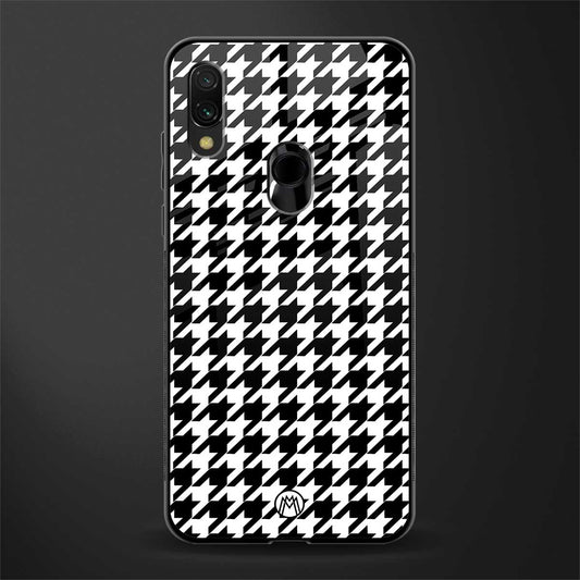 houndstooth classic glass case for redmi y3 image