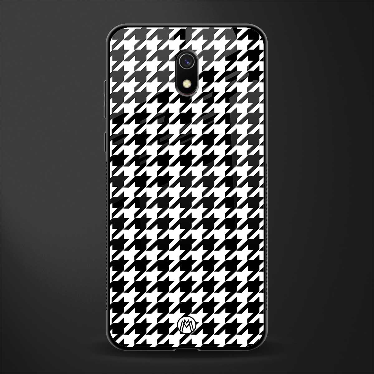 houndstooth classic glass case for redmi 8a image