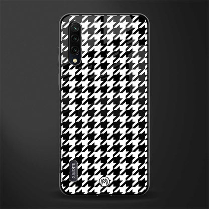 houndstooth classic glass case for mi a3 redmi a3 image