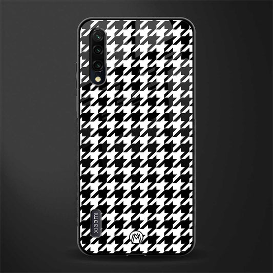 houndstooth classic glass case for mi a3 redmi a3 image