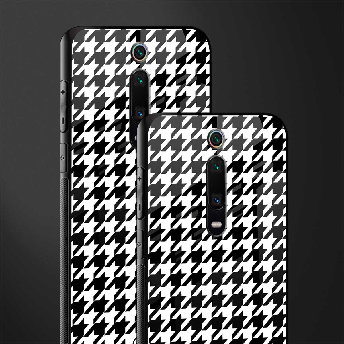 houndstooth classic glass case for redmi k20 image-2