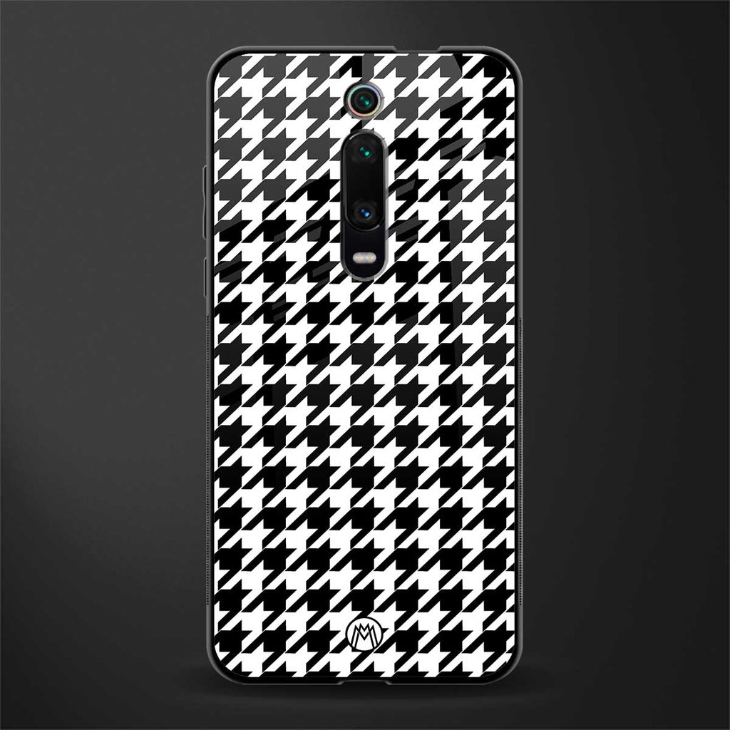 houndstooth classic glass case for redmi k20 pro image