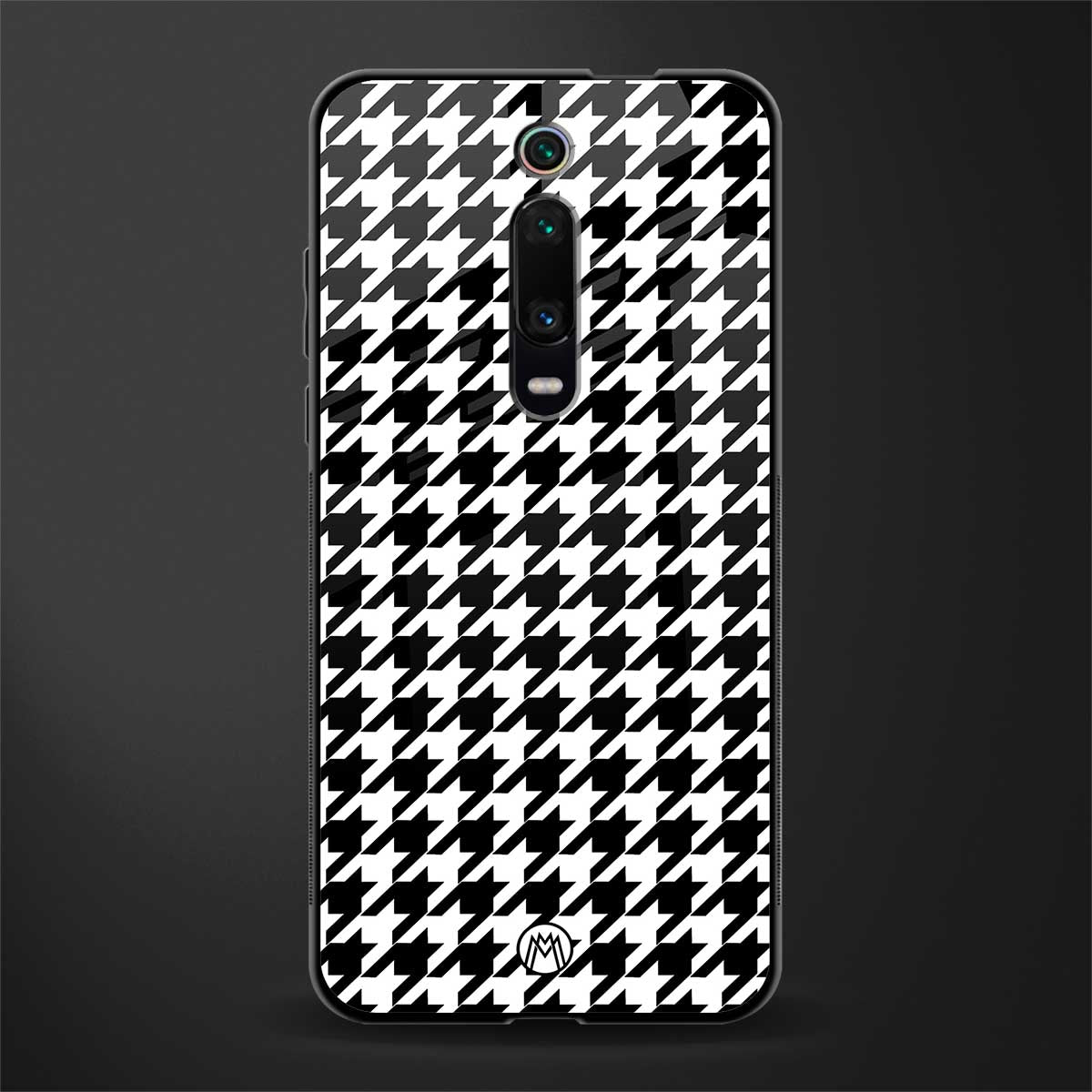 houndstooth classic glass case for redmi k20 pro image