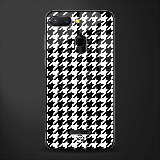 houndstooth classic glass case for redmi 6 image