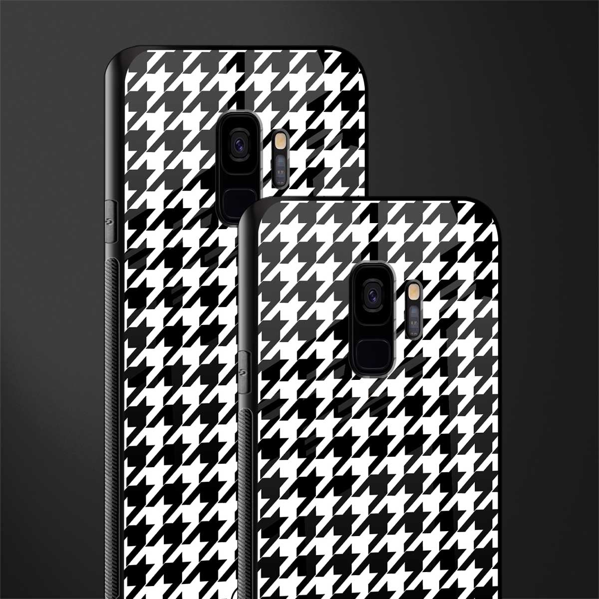 houndstooth classic glass case for samsung galaxy s9 image-2
