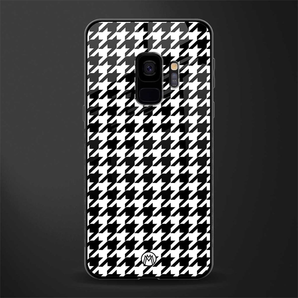 houndstooth classic glass case for samsung galaxy s9 image