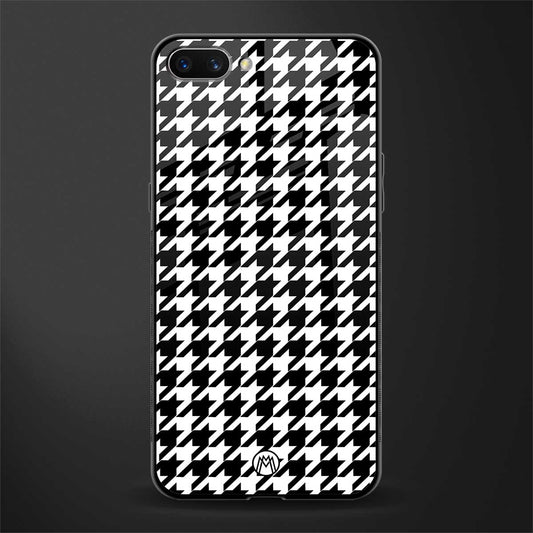 houndstooth classic glass case for oppo a3s image