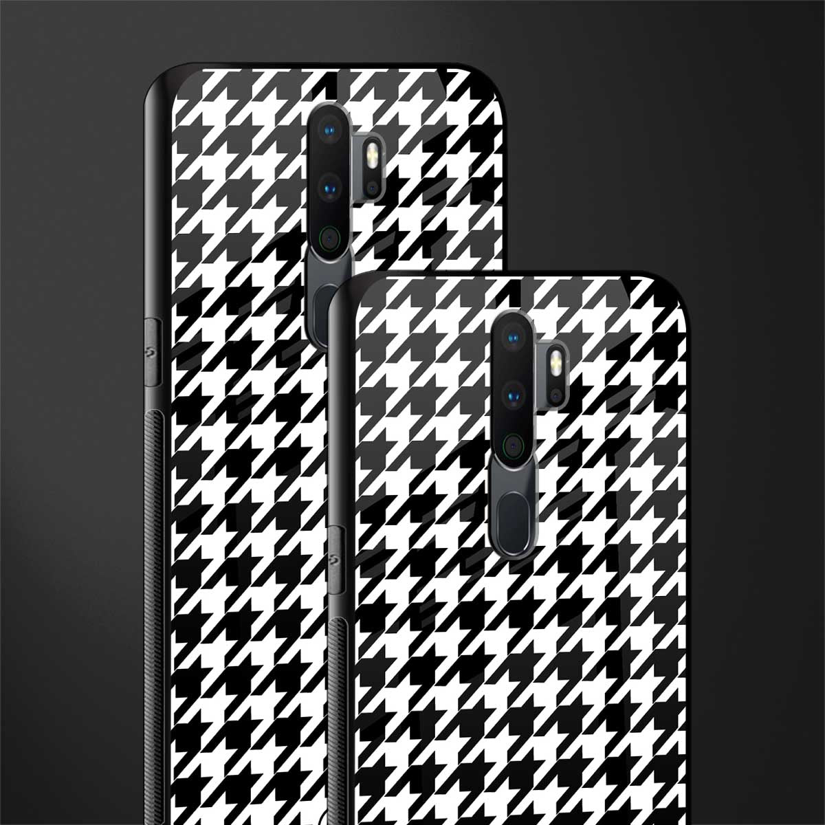 houndstooth classic glass case for oppo a5 2020 image-2