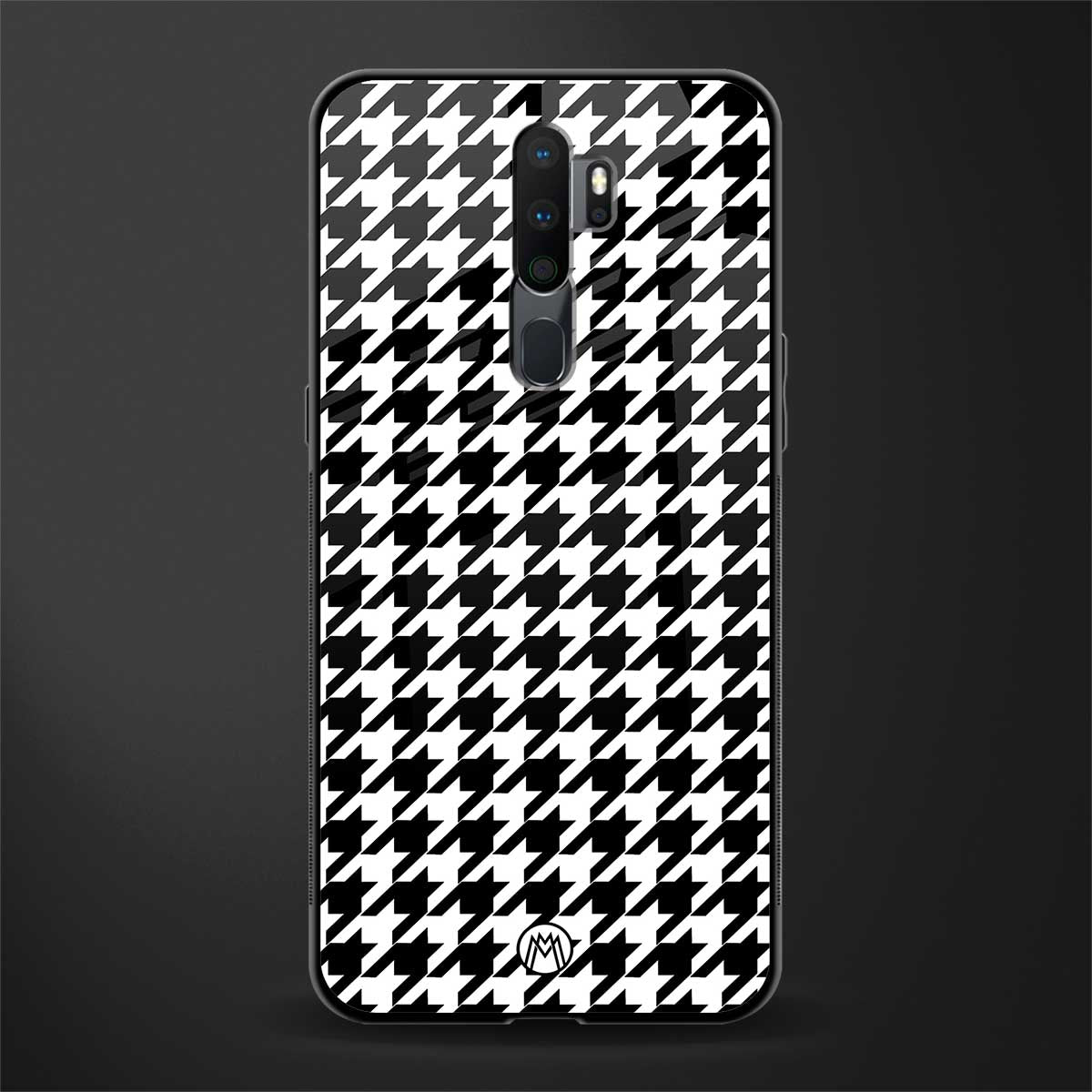 houndstooth classic glass case for oppo a5 2020 image