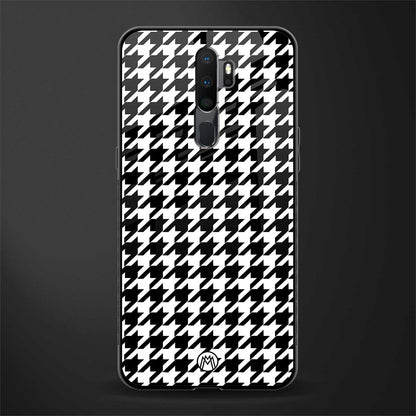houndstooth classic glass case for oppo a5 2020 image
