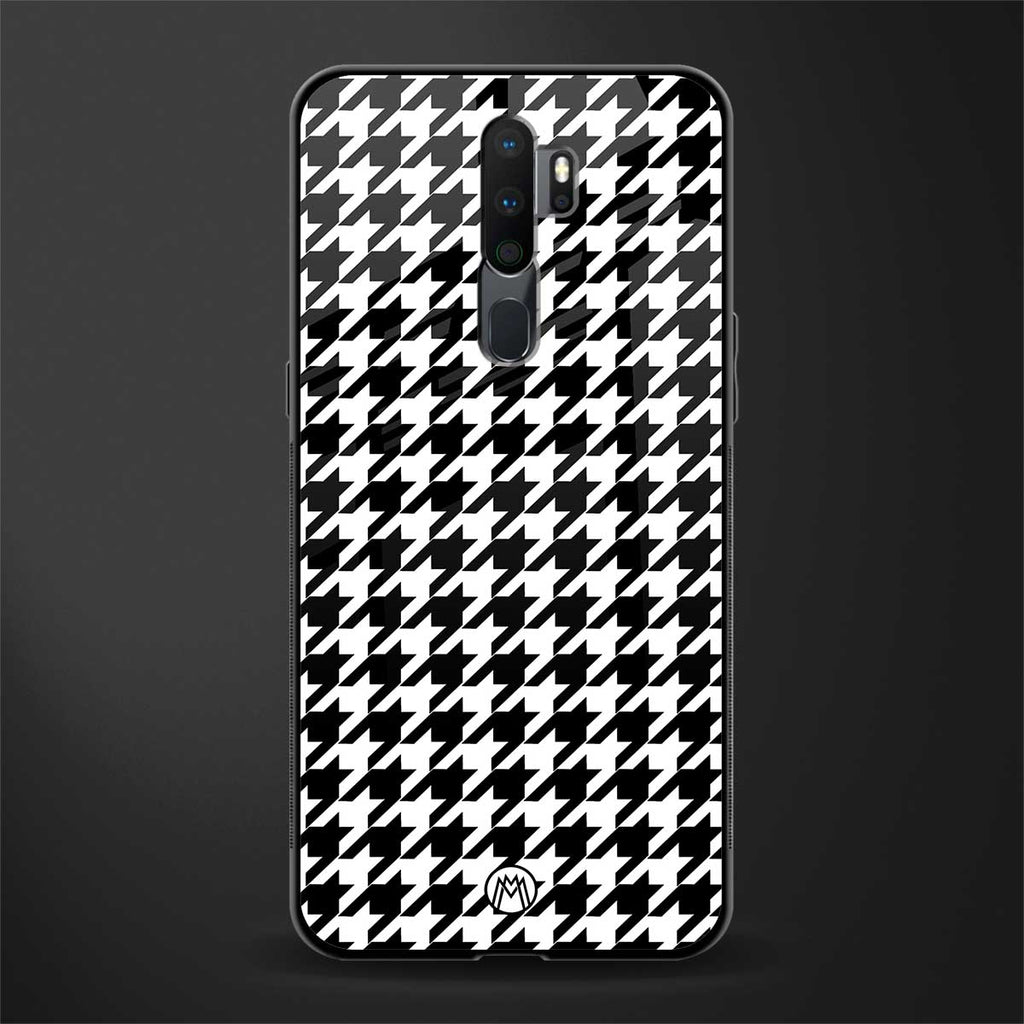 houndstooth classic glass case for oppo a9 2020 image