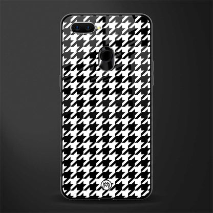 houndstooth classic glass case for oppo a12 image