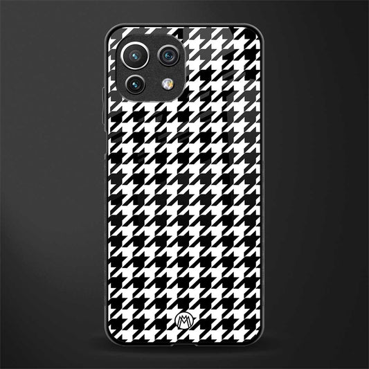 houndstooth classic glass case for mi 11 lite image