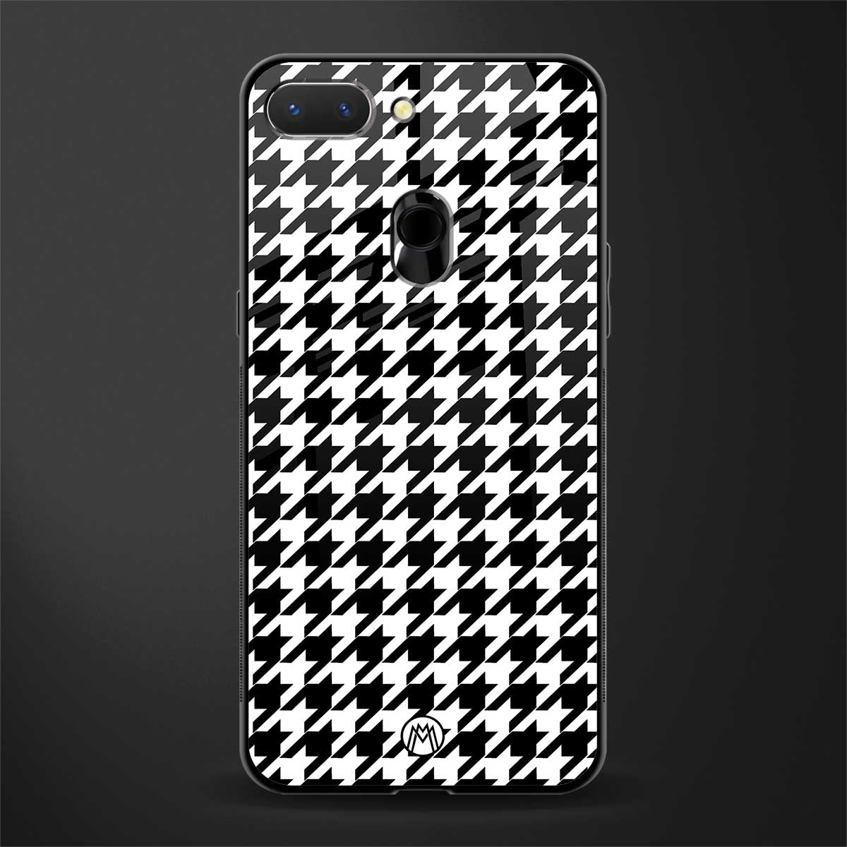 houndstooth classic glass case for oppo a5 image
