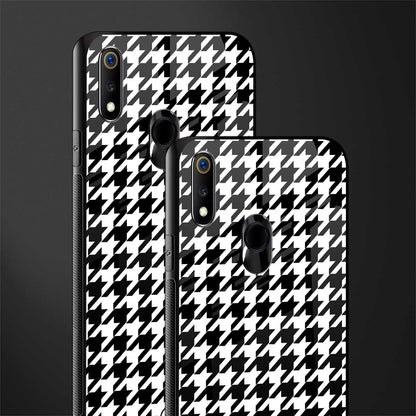 houndstooth classic glass case for realme 3 pro image-2