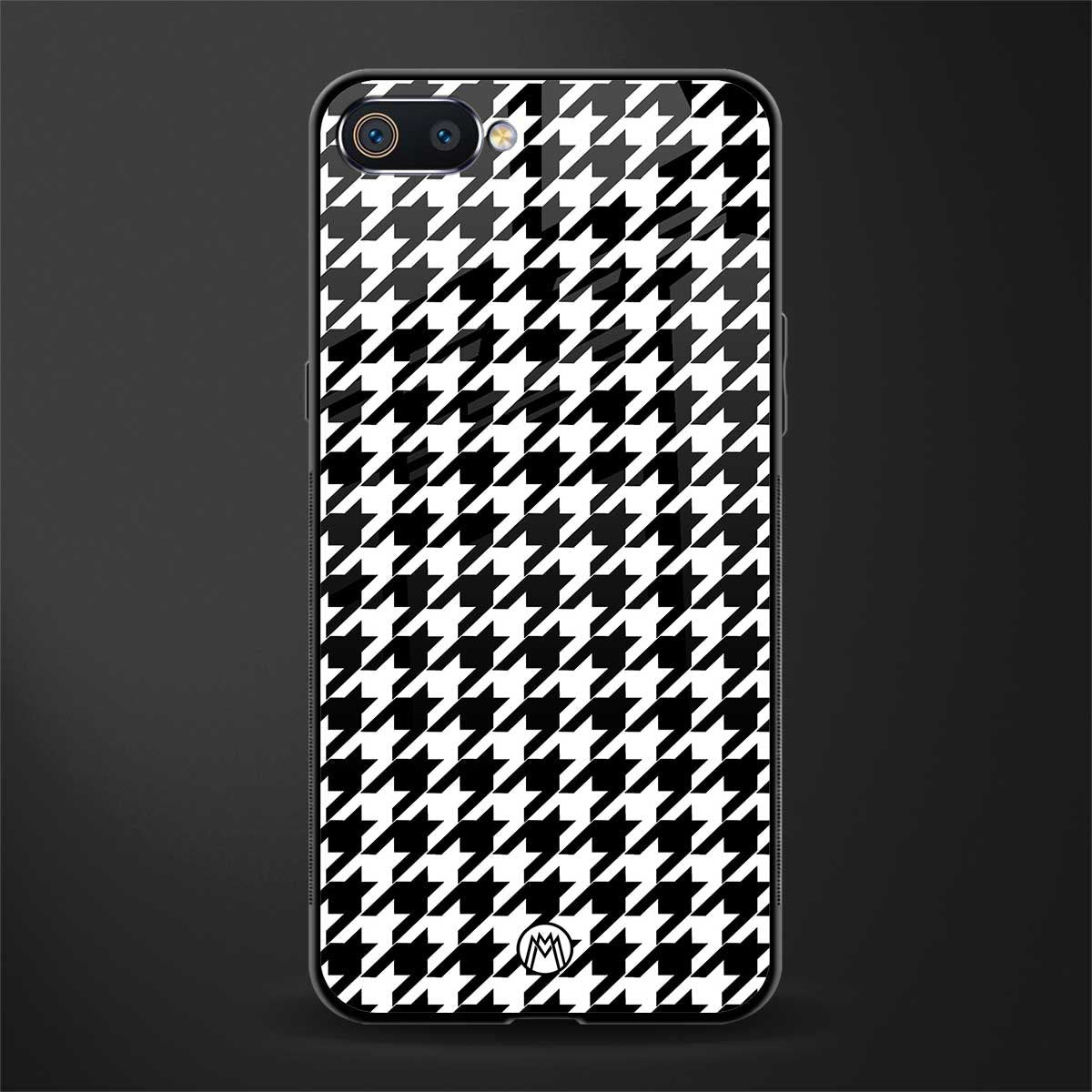 houndstooth classic glass case for oppo a1k image