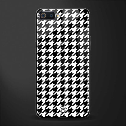 houndstooth classic glass case for oppo a1k image