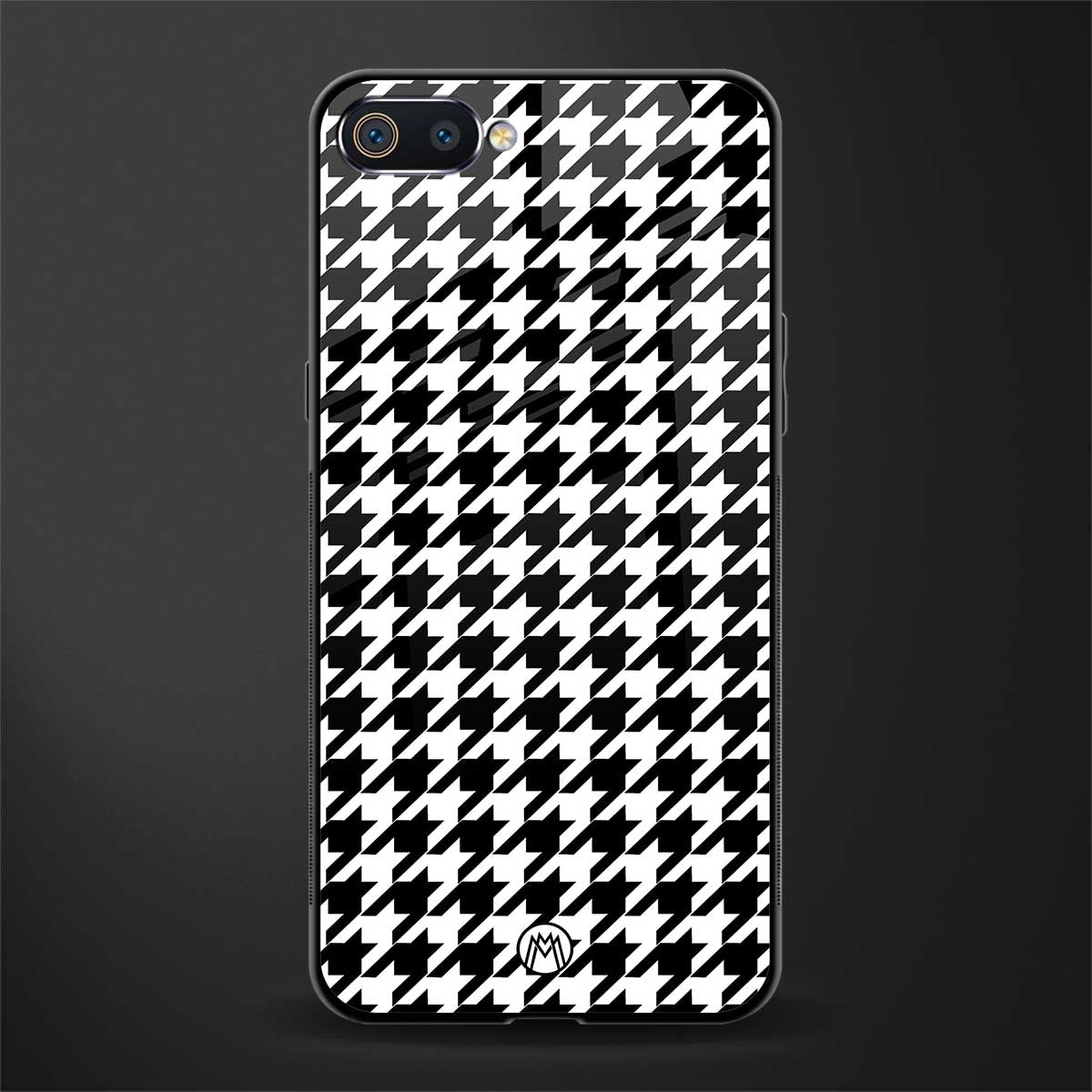 houndstooth classic glass case for realme c2 image
