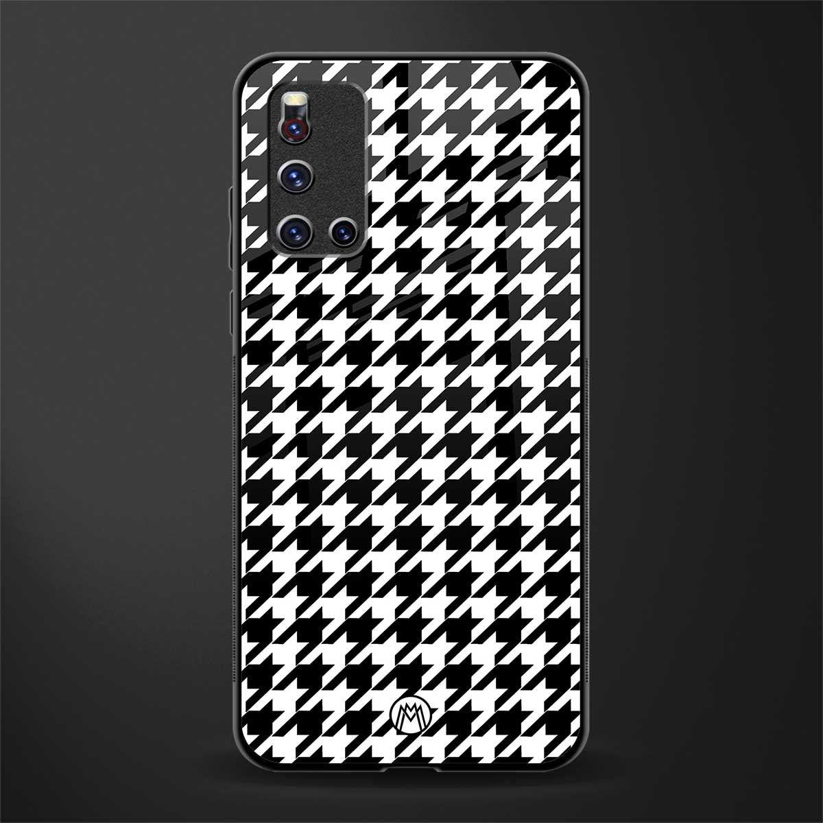 houndstooth classic glass case for vivo v19 image